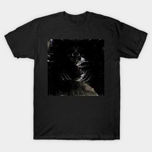 Digital collage and special processing. View from night dreams. Tunnels. Gray. T-Shirt